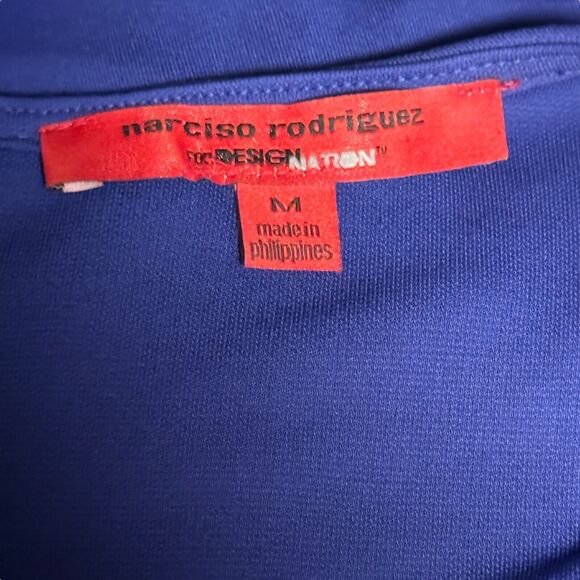 Narciso Rodriguez for Design Nation Purple Ruched Long Sleeve Short Dress Medium - Picture 9 of 10